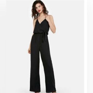 Express Surplice Black Jumpsuit